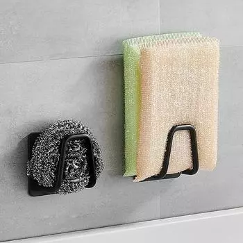 1 шт. Нержавеющая стальная полка для губки для раковины, стальная проволочная шариковая губка, сливная паста, внутренняя стенка раковины, кухонные принадлежности