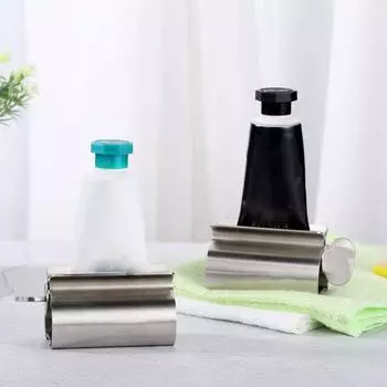 1 шт. Нержавеющая сталь отжимной ролик вращающийся дозатор для мазей косметика аксессуары для ванной комнаты выжималка для зубной пасты роликовый тюбик