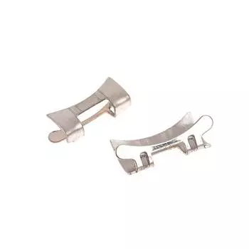 1 шт., нержавеющая сталь, плоский изогнутый конец, соединитель для ремешка для часов, 14/15/16/17/18/19/20/21/22/23/24 мм, металлический соединитель для браслета 19MM серебряный