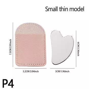 1 шт., нержавеющая сталь, скребок-массажер Гуаша для лица, шеи, тела, массажный инструмент Гуаша, уход за кожей лица, массажер для лица с доской Гуаша 4