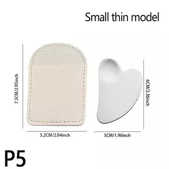 1 шт., нержавеющая сталь, скребок-массажер Гуаша для лица, шеи, тела, массажный инструмент Гуаша, уход за кожей лица, массажер для лица с доской Гуаша 5