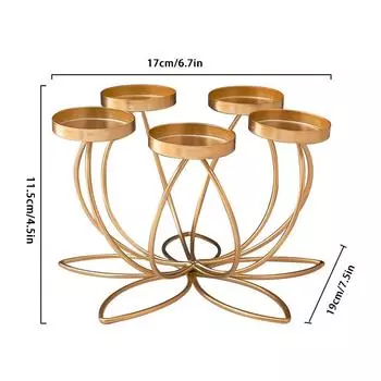 1 шт., нержавеющий железный подсвечник, украшение для стола, подсвечники, реквизит для ужина при свечах
