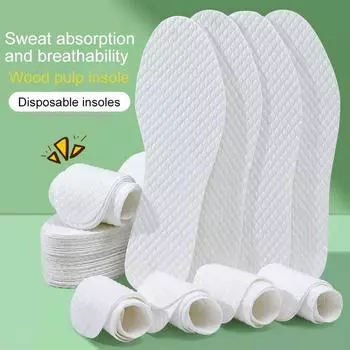 1 шт. нескользящие подушечки для ног дышащие нескользящие древесная масса мягкие белые стельки удобные подушечки для обуви одноразовые 39
