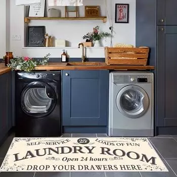 1 шт. Нескользящий, водонепроницаемый, маслостойкий и грязеотталкивающий напольный коврик для стирки — машинная стирка и водопоглощение 40*60cm