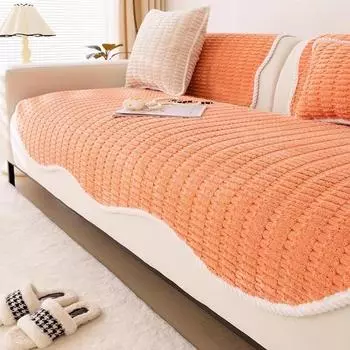 1 шт. Нестандартное пушистое полотенце для дивана для гостиной, зимний толстый плюшевый нескользящий чехол для дивана, чехол для дивана в форме буквы L 70x70