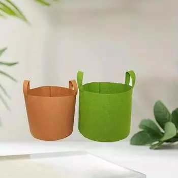 1 шт. нетканая сумка для посадки балкона, зеленая, серая фетровая сумка для растений, сумка для украшения розового горшка, зеленая сумка для украшения растений коричневый