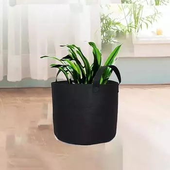 1 шт. нетканый мешок для балконных посадок, зеленый серый фетровый мешок для растений, красивый мешок для цветочного горшка с розами, зеленый мешок для украшения растений чёрный