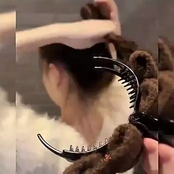 1 шт. Нежная бархатная заколка для волос с бантом, большая премиальная заколка для волос с французским жемчугом сзади