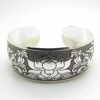 1 шт. Нежные персиковые облака Журавль Тибетский серебряный браслет изысканного качества изготовления