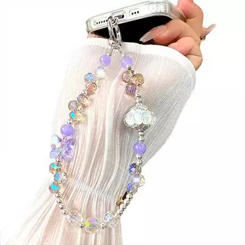 1 шт. нишевый кристалл горный хрусталь ослепительный шар цепочка для сотового телефона блестящий короткий ремешок на запястье сумка ремешок цветной брелок