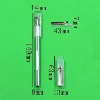 1 шт. нитеобрезатель с 5 шт. сменных лезвий ручка из алюминиевого сплава распарыватель стежков вышивальный ниточный съемник инструменты для шитья своими руками