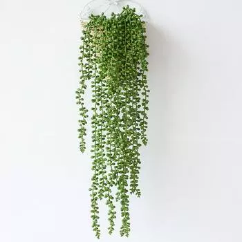 1 шт. нитка жемчуга, искусственные подвесные суккуленты, растения, виноградная лоза, искусственные цветы, украшение для стен дома и сада