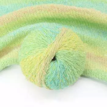 1 шт. нитки для самостоятельного вязания, приятная на ощупь мягкая градиентно окрашенная мохеровая пряжа, сотканная вручную, пряжа цвета конфет