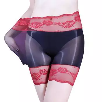 1 шт. нижнее белье кружевные трусы-боксеры бесшовные трусы большого размера трусики ультратонкие масляные глянцевые прозрачные женские