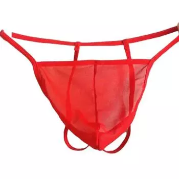 1 шт. нижнее белье мужское белье с низкой посадкой из полиэфирного волокна однотонные стринги с выпуклым мешочком тонкие трусы