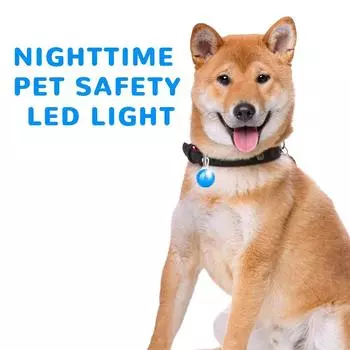 1 шт. Ночная безопасность для вашего питомца: Светодиодный ошейник-подвеска для собак и кошек, защищающий от потери белый