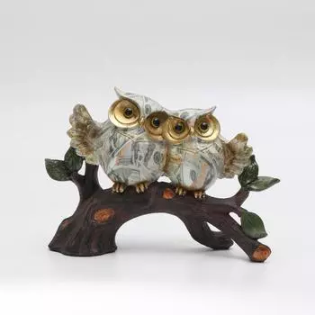 1 шт. Nordic Charm - изящное украшение из смолы в виде совы, согревающий домашний декор с художественным оттенком, идеальный аксессуар для любителей животных