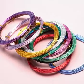 1 шт., новая алюминиевая проволока с цветочным принтом для рукоделия, ювелирные бусины, плетеный материал для изготовления ювелирных изделий, ювелирные аксессуары ручной работы 1.5mm*5m кофейный