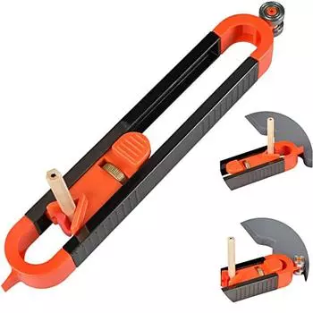 1 шт. Новая линейка для разметки профиля, контурный измеритель с замком, регулируемый, фиксирующий, точный измерительный прибор для деревообработки, дубликатор профиля чёрный