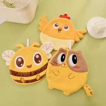 1 шт., новая милая салфетка с рисунком, подвесной двухслойный утолщенный носовой платок для кухни и ванной, детское полотенце жёлтый