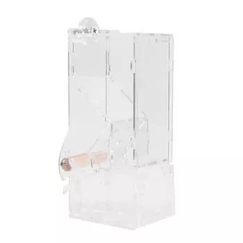 1 шт., новая модная акриловая игрушка-кормушка для домашних птиц, семян, прозрачная