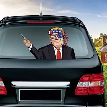 1 шт. новая наклейка на стеклоочиститель заднего стекла автомобиля Трамп президентские выборы универсальная наклейка для украшения автомобиля аксессуары для укладки