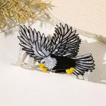 1 шт. Новая нишевая мода животное из уксусной кислоты, ара с завитыми волосами, зажим-акула, зажим-орел, аксессуар для волос