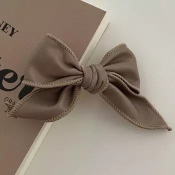 1 шт. Новая осенне-зимняя заколка-бант из ПУ кожи, темпераментная ретро-заколка-утиный клюв, популярная в интернете боковая заколка