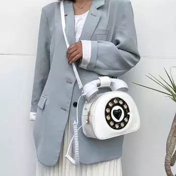 1 шт. Новая сумка через плечо цвета конфет INS Network Красная женская трендовая сумка через плечо маленькая круглая сумка из искусственной кожи персонализированная сумка для телефона чёрный