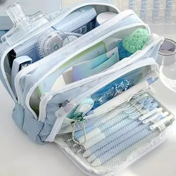 1 шт., новая сумка для карандашей большой емкости для девочек, школьные чемоданы, симпатичный держатель для канцелярских принадлежностей, сумка для карандашей на молнии, школьные принадлежности для школьников 1PCS зелёный