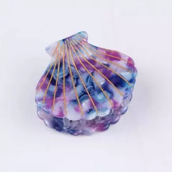 1 шт. Новая заколка для волос с ракушкой, простая и модная, среднего размера, заколка для волос из окрашенной золотой проволоки, аксессуар для волос