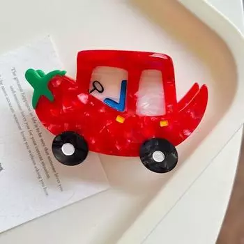 1 шт. Новая заколка для захвата фруктов, перец чили для машины, банан, милый аксессуар для волос, большая заколка для волос, собранные волосы, зажим-акула, нишевый дизайн