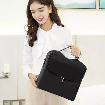 1 шт. новейшая большая вместительная косметичка многослойная маникюрная парикмахерская вышивальная косметика чехол для хранения косметички косметичка чёрный