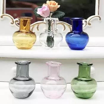 1 шт. новейшая фарфоровая декоративная ваза-горшок универсальное стекло 1:12 кукольный домик миниатюрная игрушка зелёный