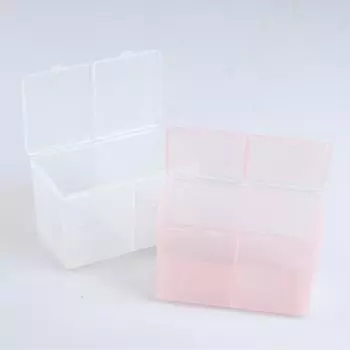 1 шт. новейшие протирочные подушечки, контейнер для ватных тампонов, универсальный двойной пустой контейнер для пустых сеток, портативный футляр для хранения розовый