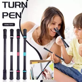 1 шт., новинка, вращающаяся игровая шариковая ручка для детей, студенческая подарочная игрушка, студенческая вращающаяся ручка для снятия давления One Size чёрный