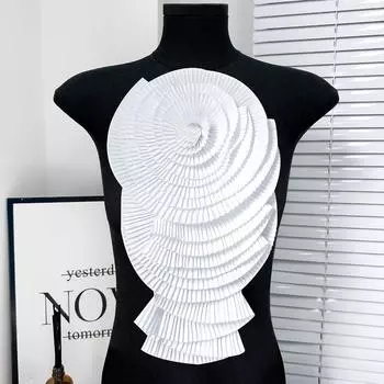 1 шт. Новое 9-цветное плиссированное большое цветочное декоративное аппликация брошь платье своими руками нашивки аксессуары белый