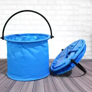 1 шт., новое портативное ведро для кемпинга, пешего туризма, рыбалки, инструменты для уличных рыболовных снастей, холщовая сумка, складное ведро, бочка фиолетовый