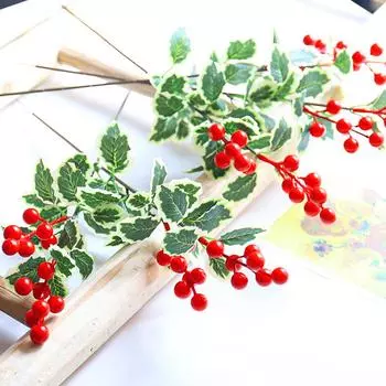 1 шт ? Новогоднее украшение Holly Рождественские украшения Рождественские красные фрукты Искусственные ягоды