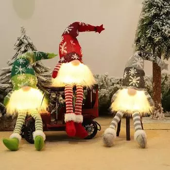 1 шт., новые 6 стилей, светящиеся гномы, рождественские безликие куклы, веселое рождественское украшение для дома, Навидад, Натал, новогодние рождественские подарки