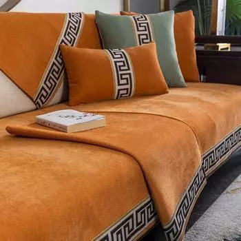 1 шт., новые диванные подушки из синели в китайском стиле, роскошные классические противоскользящие секционные мягкие чехлы для диванов для Hoom Hall, чехлы на кресла 70x70cm 1pcs