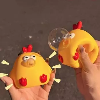 1 шт., новые милые игрушки-пузыри в виде цыпленка, сжимающие и плюющиеся, игрушки для сенсорных игрушек при аутизме, игрушки для снятия стресса и беспокойства, игрушки-пузыри в виде цыпленка A