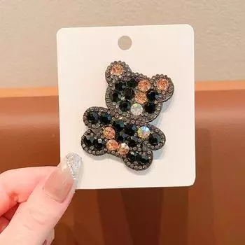 1 шт. Новые милые заколки для волос принцессы с маленьким мишкой для девочек, детские головные уборы, зажим для волос, заколки для волос, аксессуары для волос