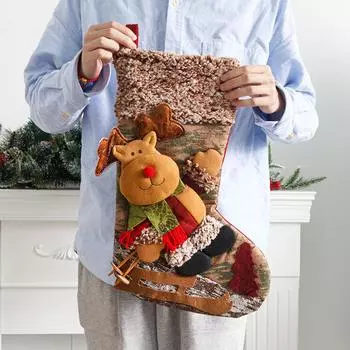 1 шт. новые рождественские детские носки, подарочная сумка, атмосферные украшения, большие рождественские носки, подарочные носки-конфеты, подвески для вечеринки Santa