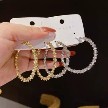 1 шт. Новые винтажные круглые серьги-кольца из сплава металла, женские модные золотые и серебряные ювелирные серьги, подарки на вечеринку серебряный