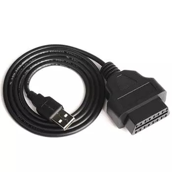 1 шт. Новый 16-контактный OBD-USB-порт зарядного устройства адаптер кабельный разъем диагностический инструмент автомобильные аксессуары чёрный