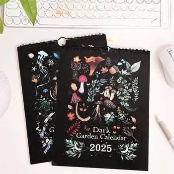 1 шт. Новый английский календарь Dark Mystery Garden на год, ежегодный подвесной планировщик для гостиной, спальни, современный простой настенный декор
