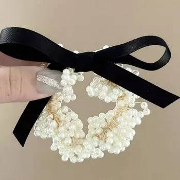 1 шт. Новый черный ленточный ободок для волос, усовершенствованная жемчужная резинка для волос, повязка на голову, океаническая, сто пар, мраморная резинка для волос, головной убор