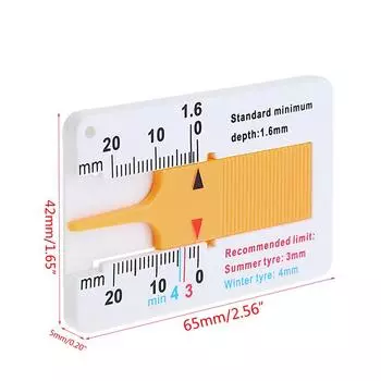 1 шт. новый глубиномер шин автомобиль мотоцикл прицеп колесо измерительный инструмент белый