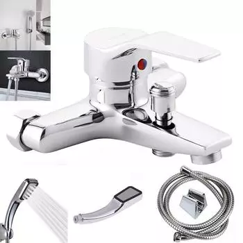 1 шт. новый хромированный смеситель для ванной и душа, настенный смеситель для ванны, смеситель для душа, набор для душа